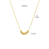 Geelgouden collier lengte 41cm+4 - Hangers Ringetjes - Anker 0.9 mm - 14Krt. Goud