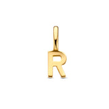 Letter R - Hanger van 14 Karaat Geelgoud - 3.5 x 9.5 mm