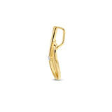 Hartvormige hanger 15. x 19 mm, Gescratcht met Diamant 0.04ct van 14 Karaat Geelgoud