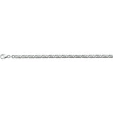 Zilveren collier lengte 50 cm - Grieks 4,5 mm - Zilver Wit