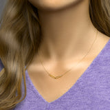 Geelgouden collier lengte 41cm+4 - Element Ankerschakels - Anker 0.9 mm - 14Krt. Goud