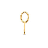 Letter H - Hanger van 14 Karaat Geelgoud - 3.5 x 9.5 mm