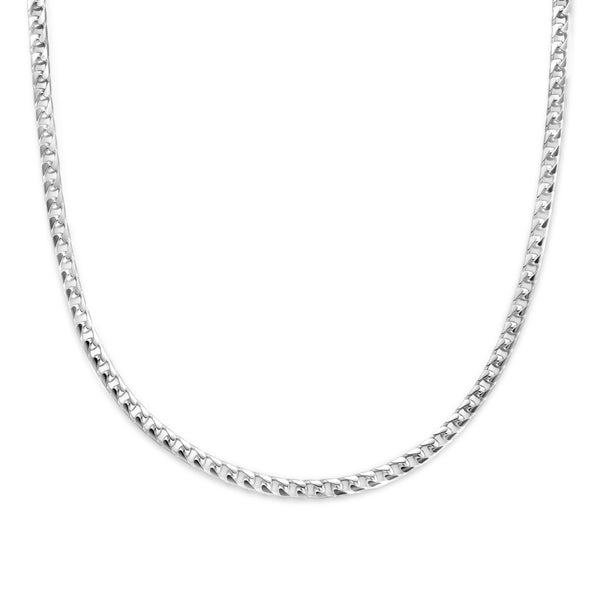 Zilveren collier, Gourmet schakel geslepen 5.6mm - Lengte 50cm