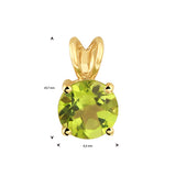 14 Karaat Geelgouden hanger met Peridot 1.00ct - Formaat 6.3 x 10.7 mm