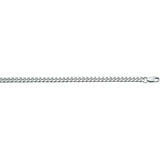 Herencollier van 925 Zilver, Gourmet schakel 6-zijdes geslepen 4.8mm - Lengte 60cm