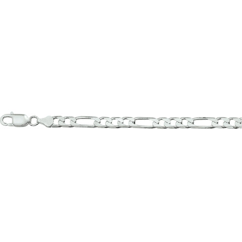 Herenarmband 6mm van 925 Zilver, Figaro schakel - Lengte 22cm