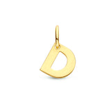 Letter D - Hanger van 14 Karaat Geelgoud - 5 x 6 mm