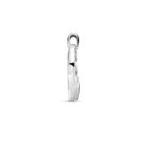 Hartvormige hanger 18 x 17 mm met Zirkonia van Gerhodineerd Zilver