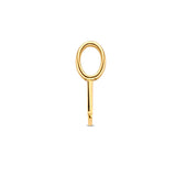 Letter Z - Hanger van 14 Karaat Geelgoud - 3.5 x 9.5 mm