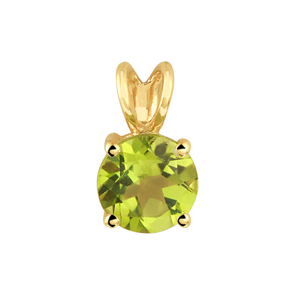 14 Karaat Geelgouden hanger met Peridot 1.00ct - Formaat 6.3 x 10.7 mm