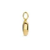 14 Karaat Geelgouden Hanger met Saffier 0.62ct - Formaat 6x12mm