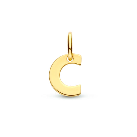 Letter C - Hanger van 14 Karaat Geelgoud - 4.5 - 6 mm