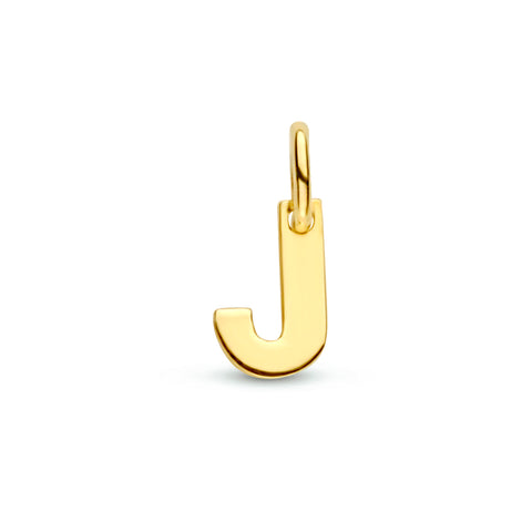 Letter J - Hanger van 14 Karaat Geelgoud - 4 x 6 mm