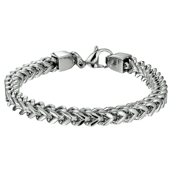 Herenarmband 6mm van Edelstaal, Gourmet Schakel - Lengte 21cm