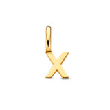 Letter X - Hanger van 14 Karaat Geelgoud - 4 x 9.5 mm