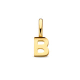 Letter B - Hanger van 14 Karaat Geelgoud - 3.5 x 9.5 mm