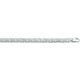 Heren collier van 925 Zilver, Konings schakel, Plat 6.5mm - Lengte 50cm