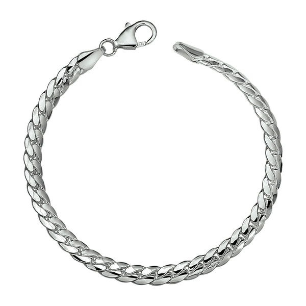 Damesarmband 5.3mm van 925 Zilver, Visgraat Schakel (Bol) - Lengte 19cm