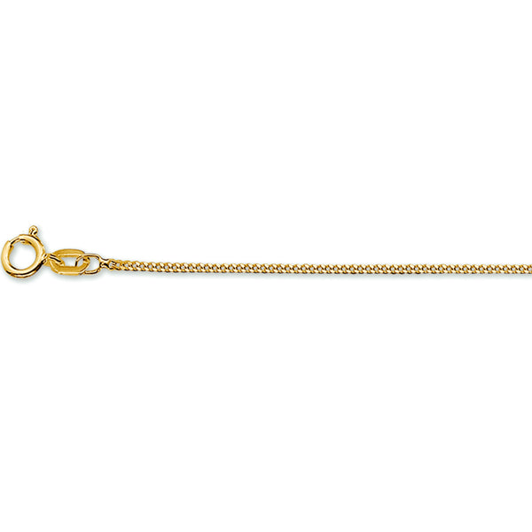 14 Karaat Geelgouden collier, Gourmet schakel 1,0mm - Lengte 32cm