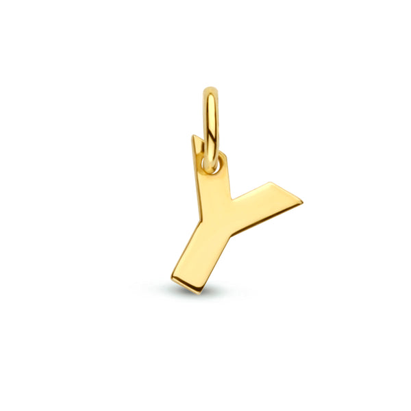 Letter Y - Hanger van 14 Karaat Geelgoud - 5.5 x 6 mm