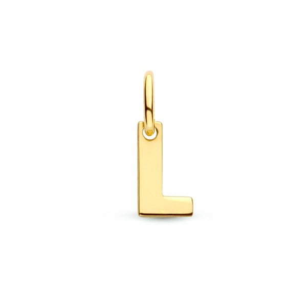 Letter L - Hanger van 14 Karaat Geelgoud - 3.5 x 6 mm