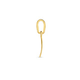 14 Karaat Geelgouden Ronde Hanger Scratch - Diameter 8mm