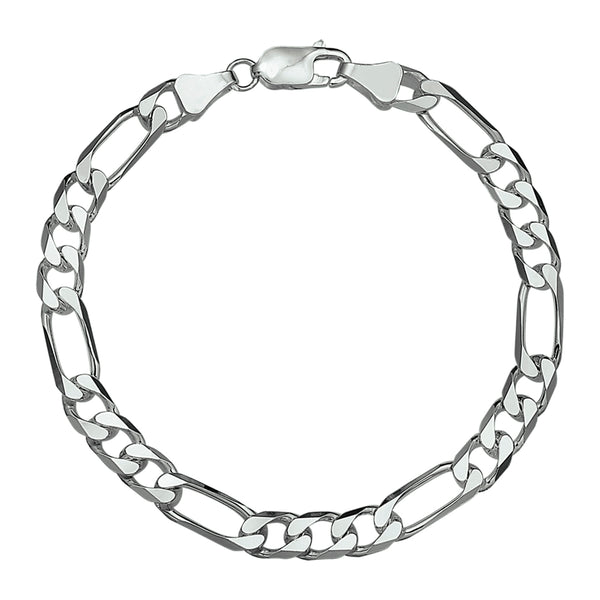 Herenarmband 6mm van 925 Zilver, Figaro schakel - Lengte 22cm