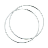 Oorringen van 925 Zilver met Ronde Buis 1.7 mm - Diameter 52mm