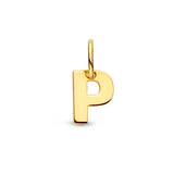 Letter P - Hanger van 14 Karaat Geelgoud - 4.5 x 6 mm