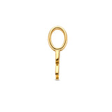 Letter R - Hanger van 14 Karaat Geelgoud - 3.5 x 9.5 mm