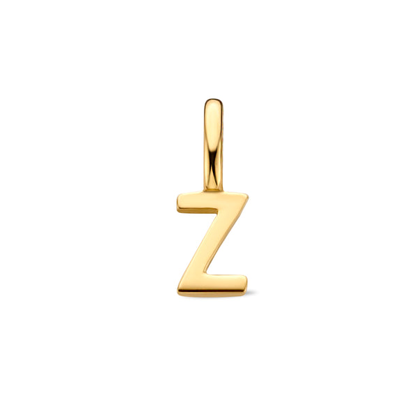 Letter Z - Hanger van 14 Karaat Geelgoud - 3.5 x 9.5 mm