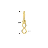 Hanger Infinity 2.5 x 10 mm van 14 Karaat Geelgoud